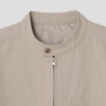 8 seconds Stand Collar Cotton Blouson — Beige