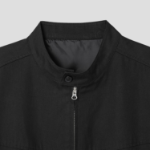 8 seconds Stand Collar Cotton Blouson — Black