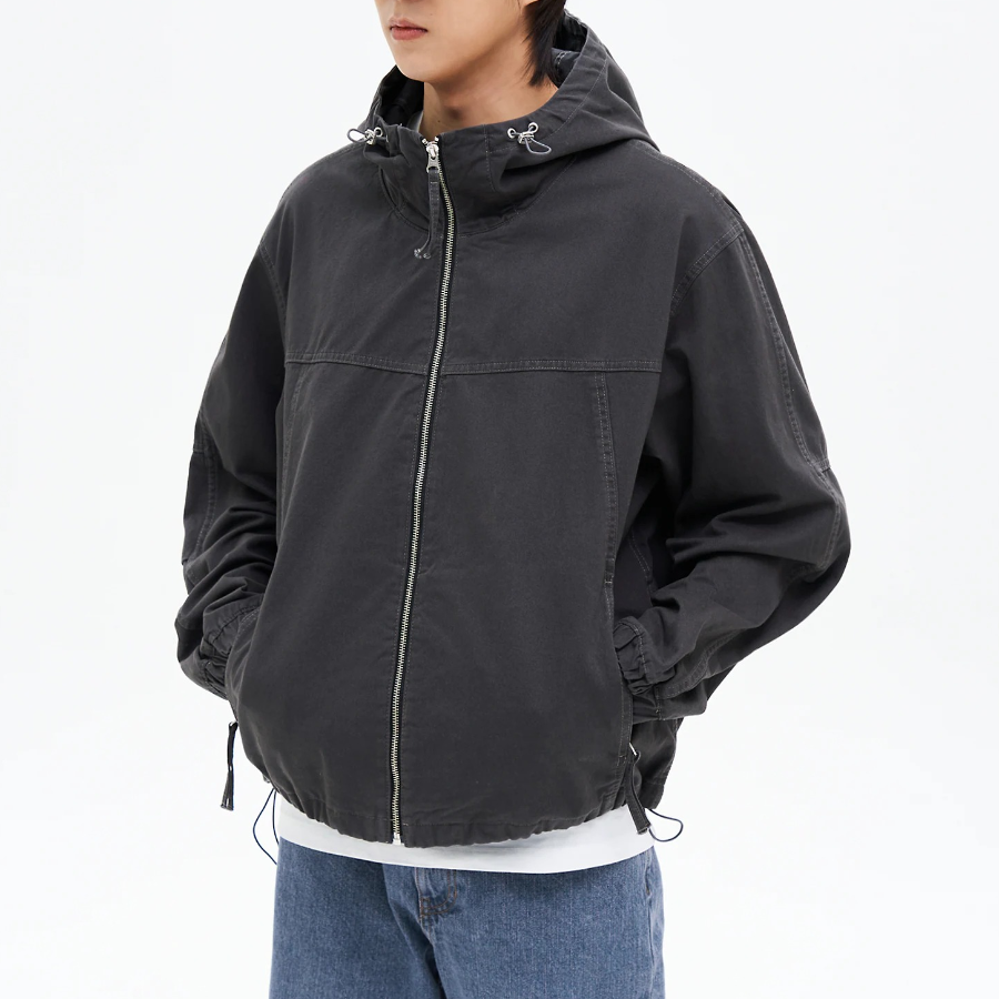 8 seconds Hooded Peach Cotton Outer — Ash