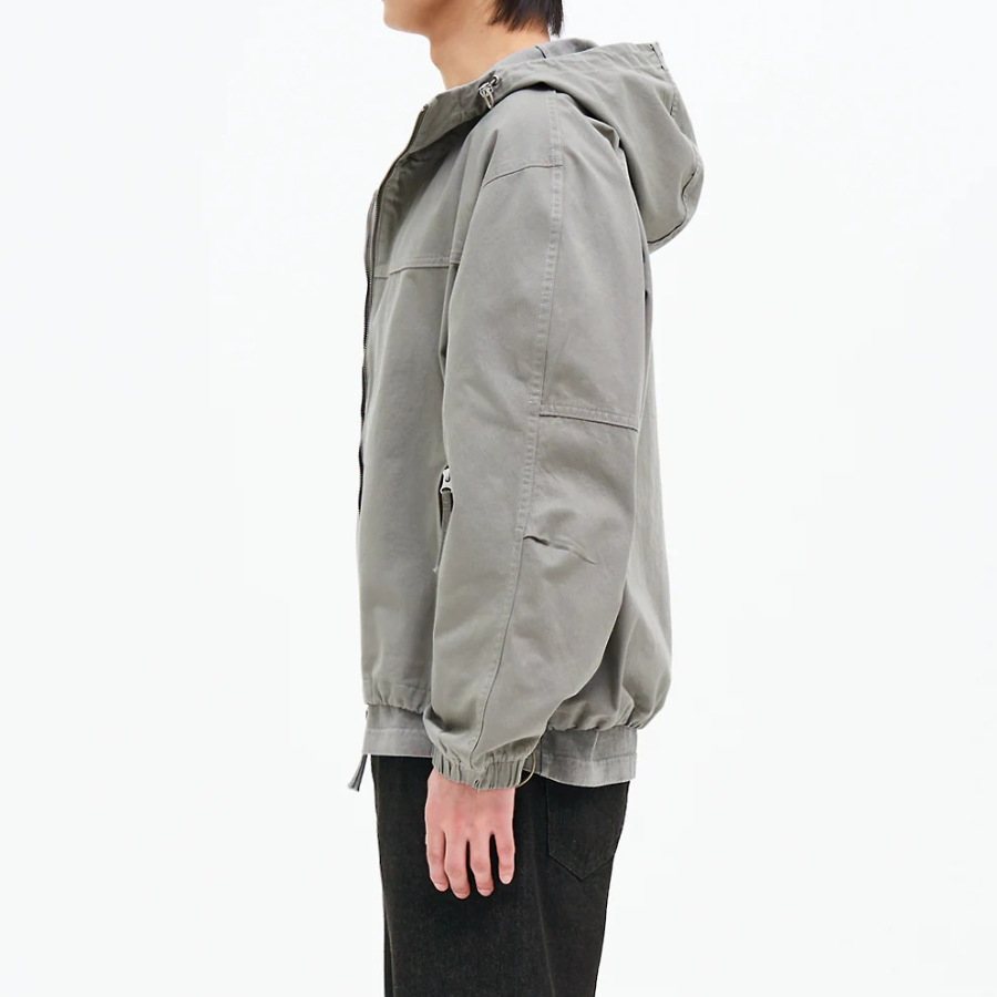 8 seconds Hooded Peach Cotton Outer — Khaki