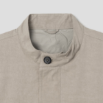 8 seconds Washed Cotton Stand Collar Short Jumper — Beige