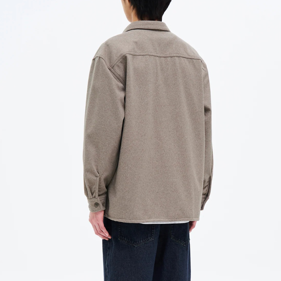 8 seconds Wool-like Hairy Oversized Shacket — Beige