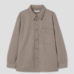 8 seconds Wool-like Hairy Oversized Shacket — Beige