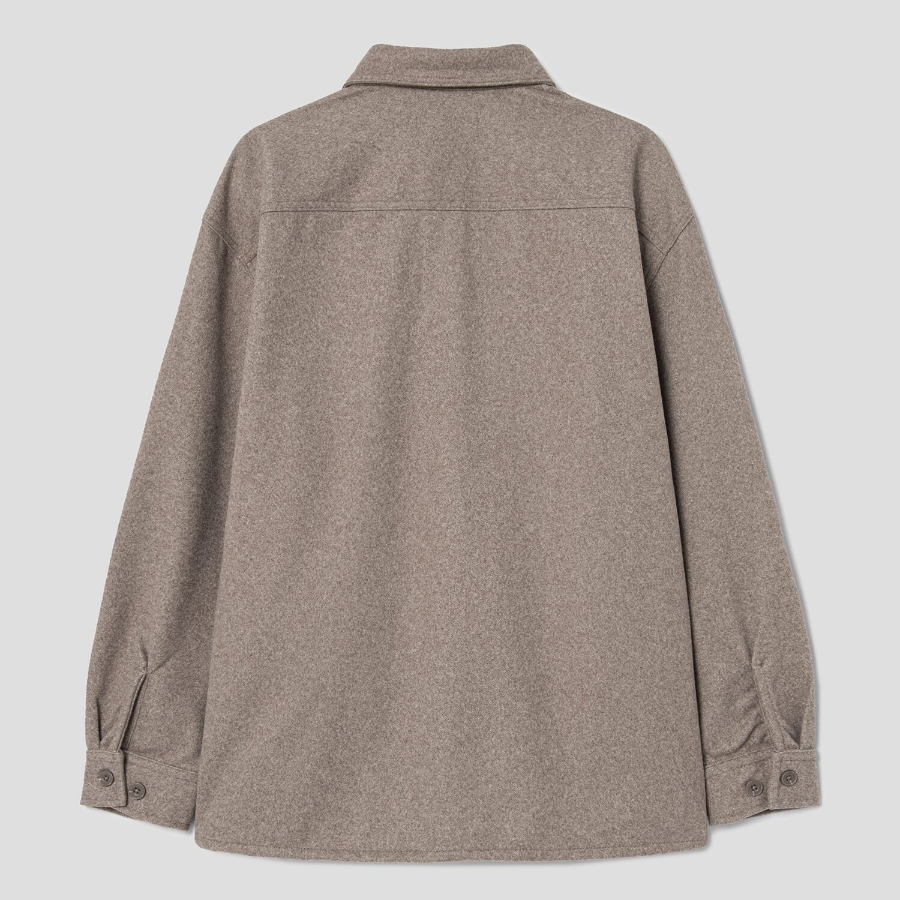 8 seconds Wool-like Hairy Oversized Shacket — Beige