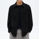 8 seconds Wool-like Hairy Oversized Shacket — Black