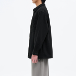 8 seconds Wool-like Hairy Oversized Shacket — Black