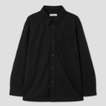 8 seconds Wool-like Hairy Oversized Shacket — Black