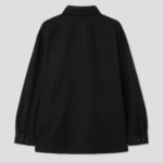 8 seconds Wool-like Hairy Oversized Shacket — Black