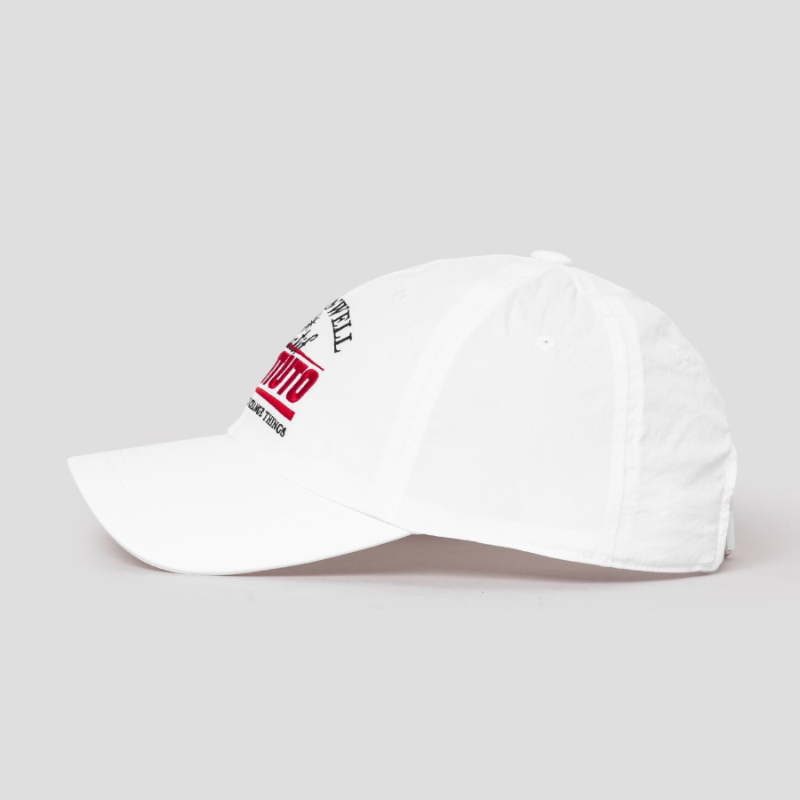 8 seconds Nylon Varsity Embroidery Ball Cap — White