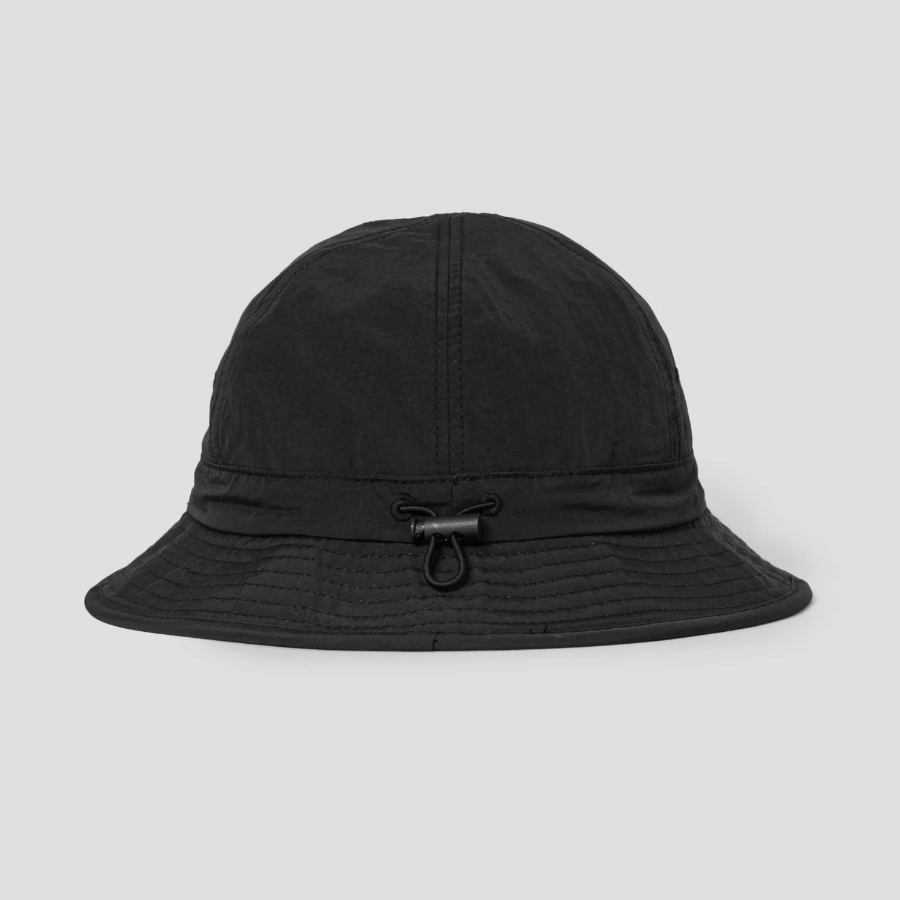 8 seconds Nylon Round Bucket Hat — Black