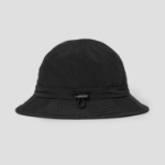 8 seconds Nylon Round Bucket Hat — Black