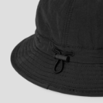 8 seconds Nylon Round Bucket Hat — Black