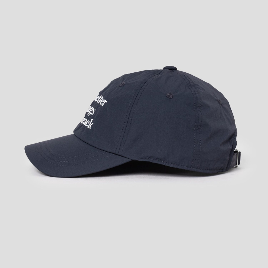 8 seconds Nylon Lettering Embroidery Ball Cap — Navy