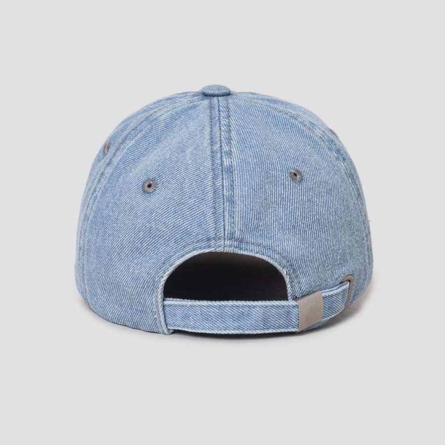 8 seconds Denim Volume Embroidery Ball Cap — Sky Blue