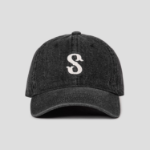 8 seconds Denim Volume Embroidery Ball Cap — Black