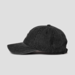 8 seconds Denim Volume Embroidery Ball Cap — Black