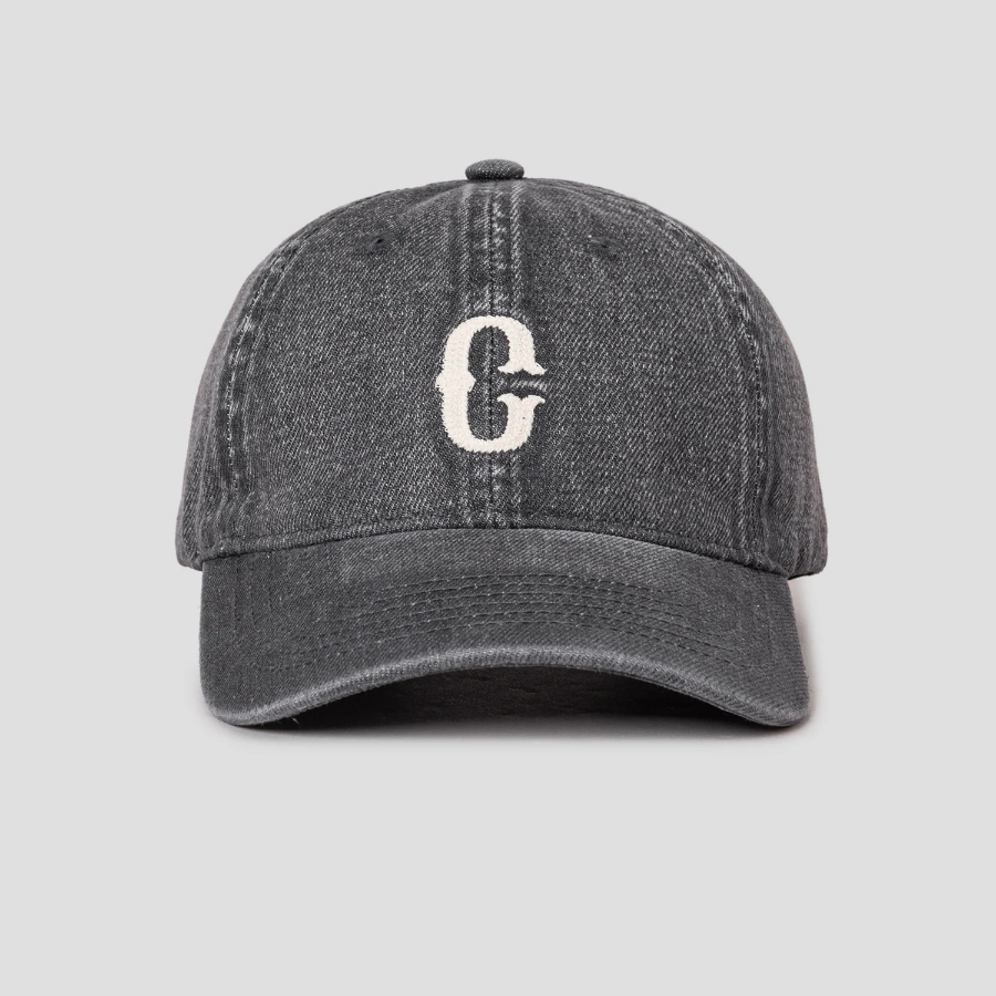 8 seconds Denim Volume Embroidery Ball Cap — Ash