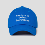 8 seconds Cotton 3-Line Typo Ball Cap — Blue