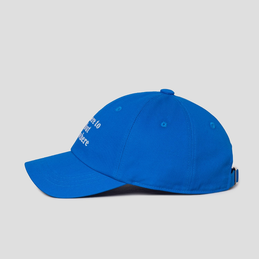 8 seconds Cotton 3-Line Typo Ball Cap — Blue