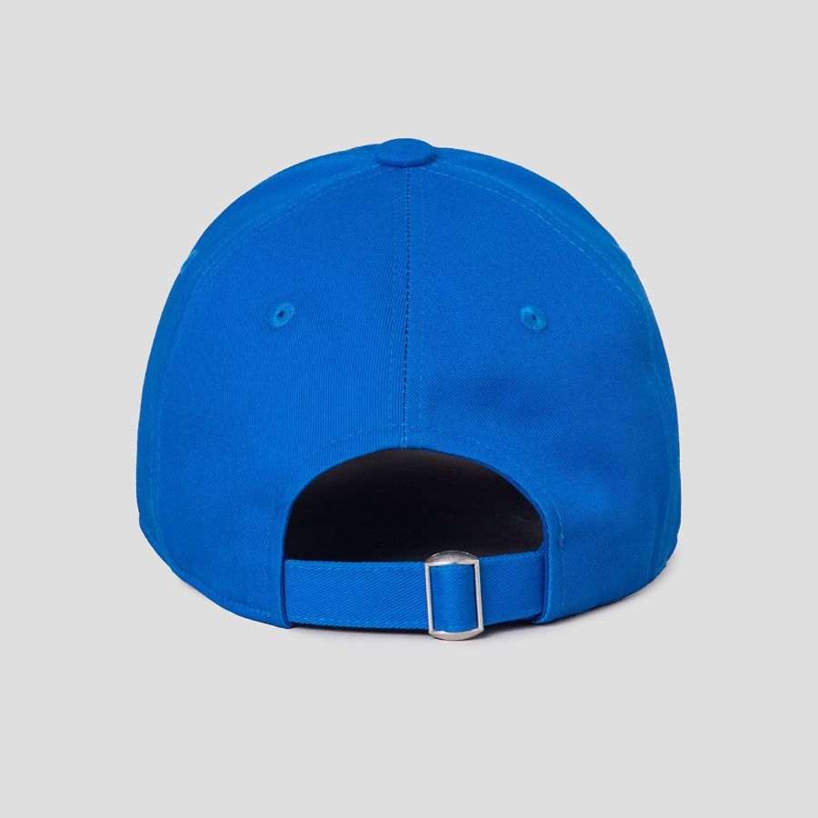 8 seconds Cotton 3-Line Typo Ball Cap — Blue