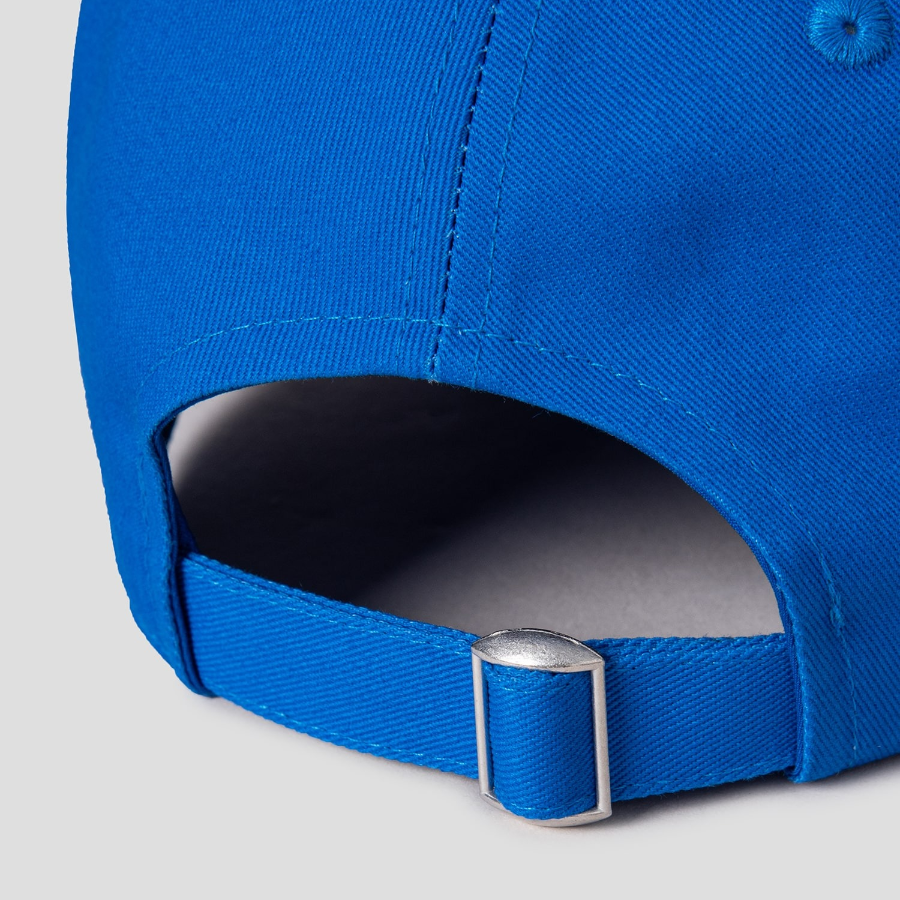 8 seconds Cotton 3-Line Typo Ball Cap — Blue