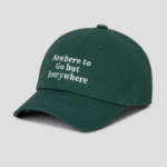 8 seconds Cotton 3-Line Typo Ball Cap — Green