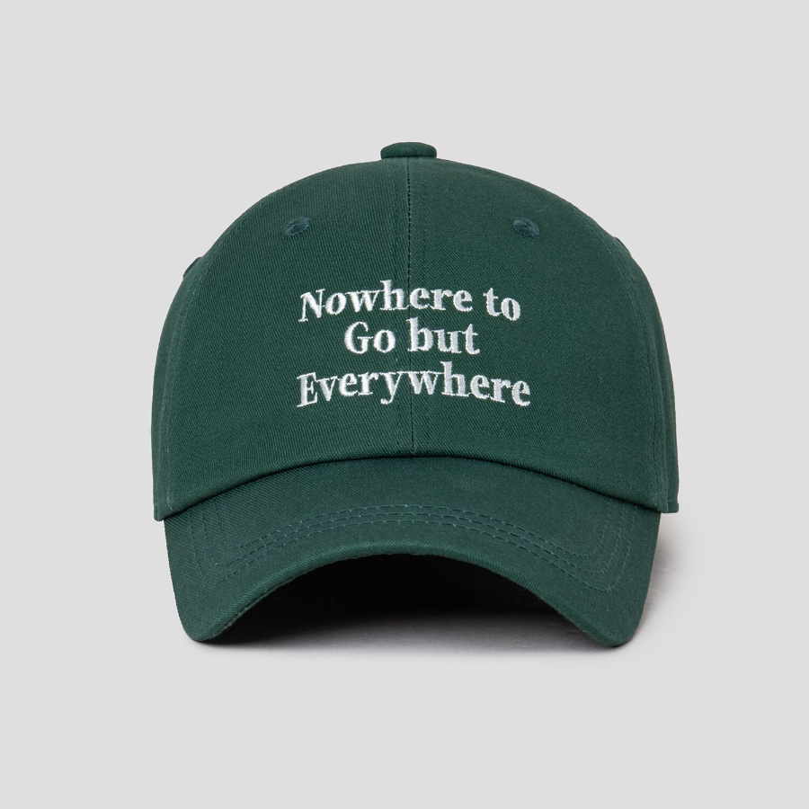 8 seconds Cotton 3-Line Typo Ball Cap — Green