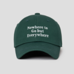 8 seconds Cotton 3-Line Typo Ball Cap — Green