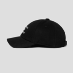 8 seconds Cotton 3-Line Typo Ball Cap — Black
