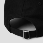 8 seconds Cotton 3-Line Typo Ball Cap — Black