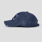 8 seconds Phantom Denim Destroyed Ball Cap — Blue