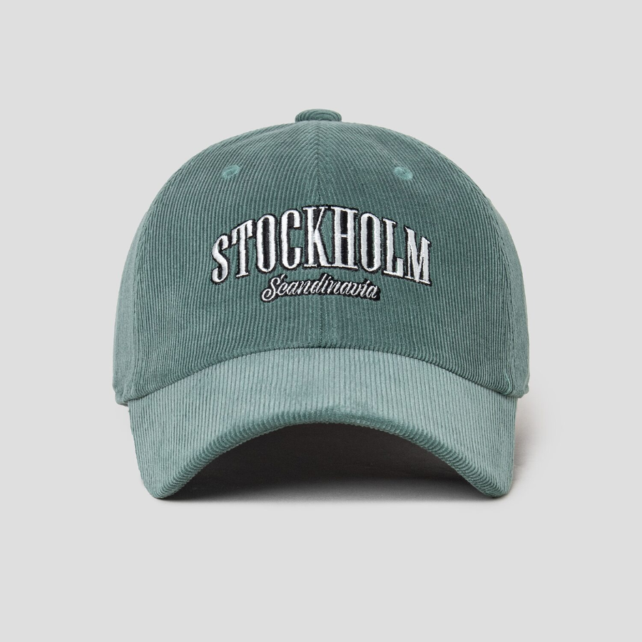 8 seconds Corduroy Embroidery Ball Cap — Green