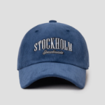 8 seconds Corduroy Embroidery Ball Cap — Blue