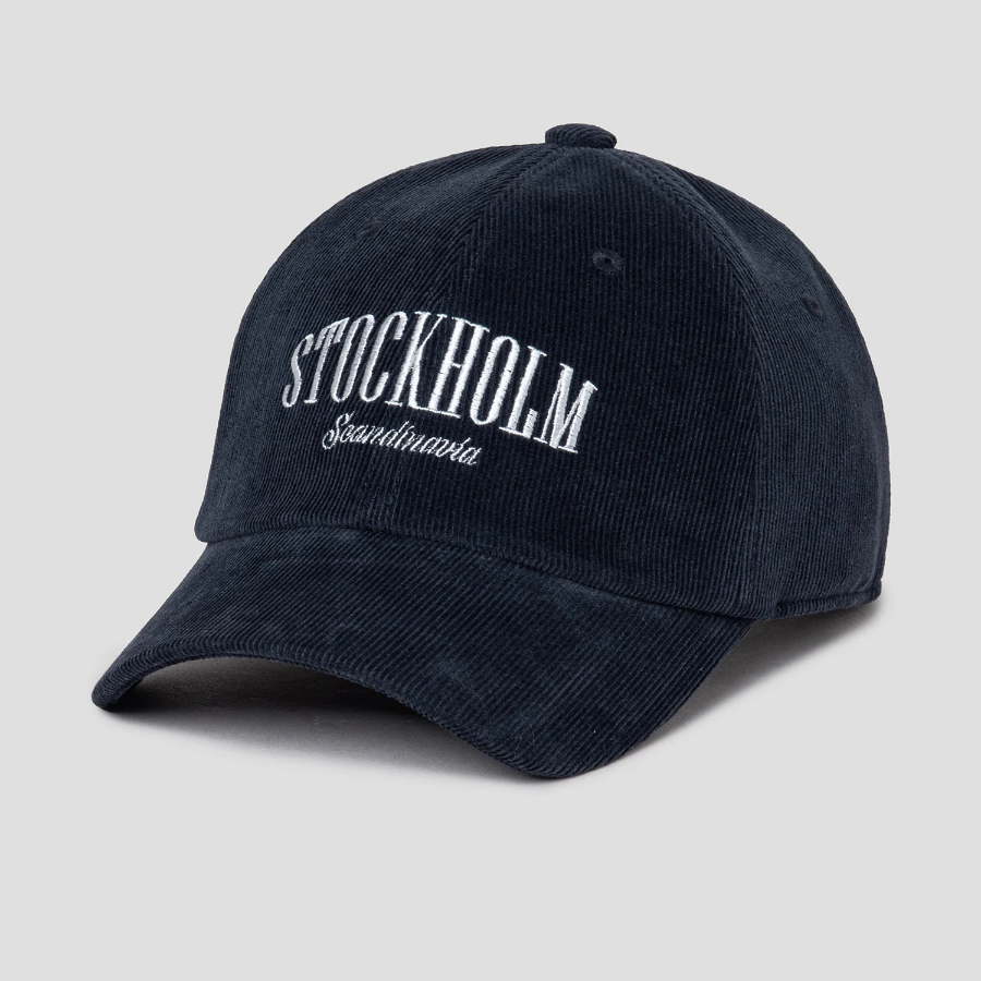 8 seconds Corduroy Embroidery Ball Cap — Navy