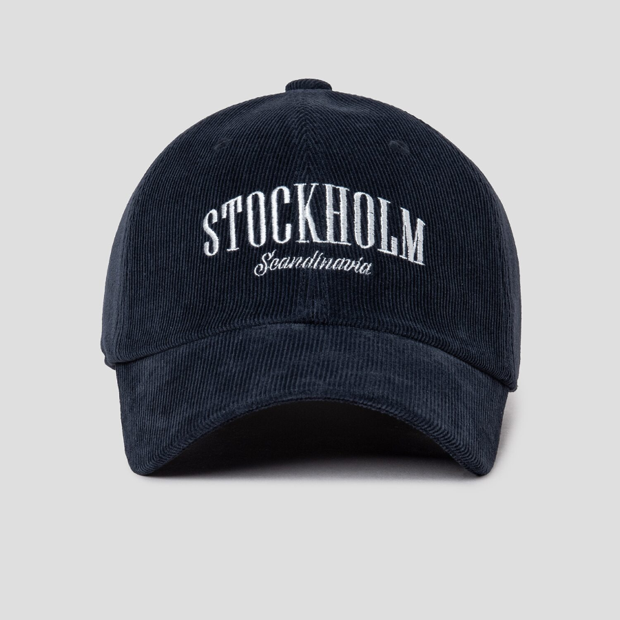 8 seconds Corduroy Embroidery Ball Cap — Navy