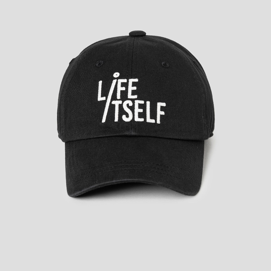 8 seconds Cotton Chain Embroidery Ball Cap — Black