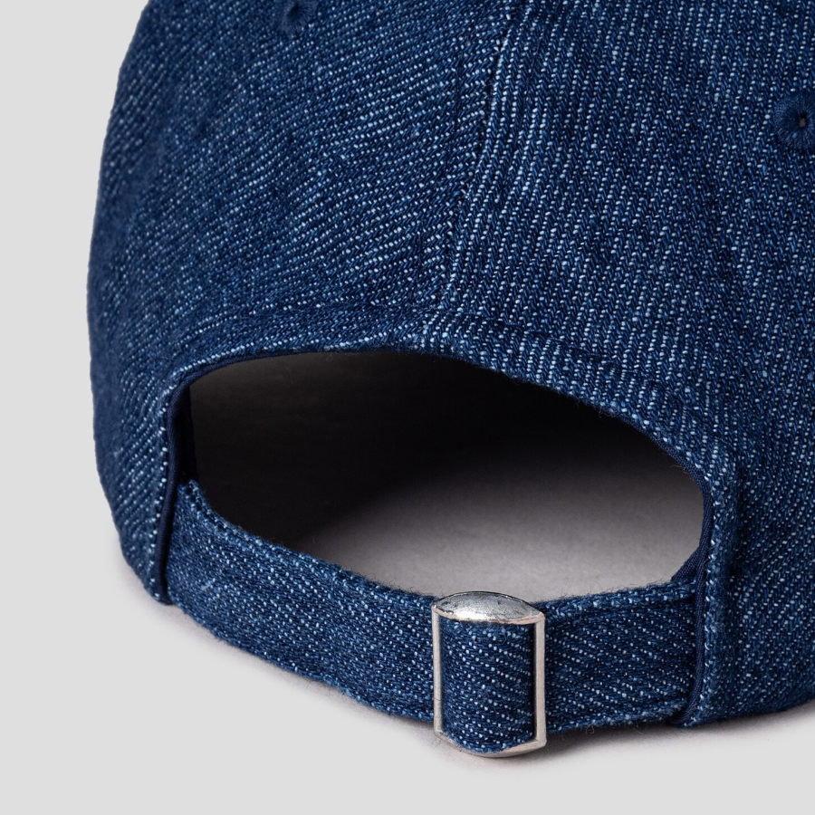 8 seconds Denim Square Embroidery Ball Cap — Blue