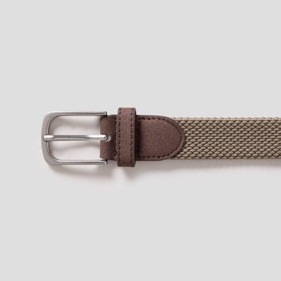 8 seconds 30mm Tube Style Elastane Belt — Beige