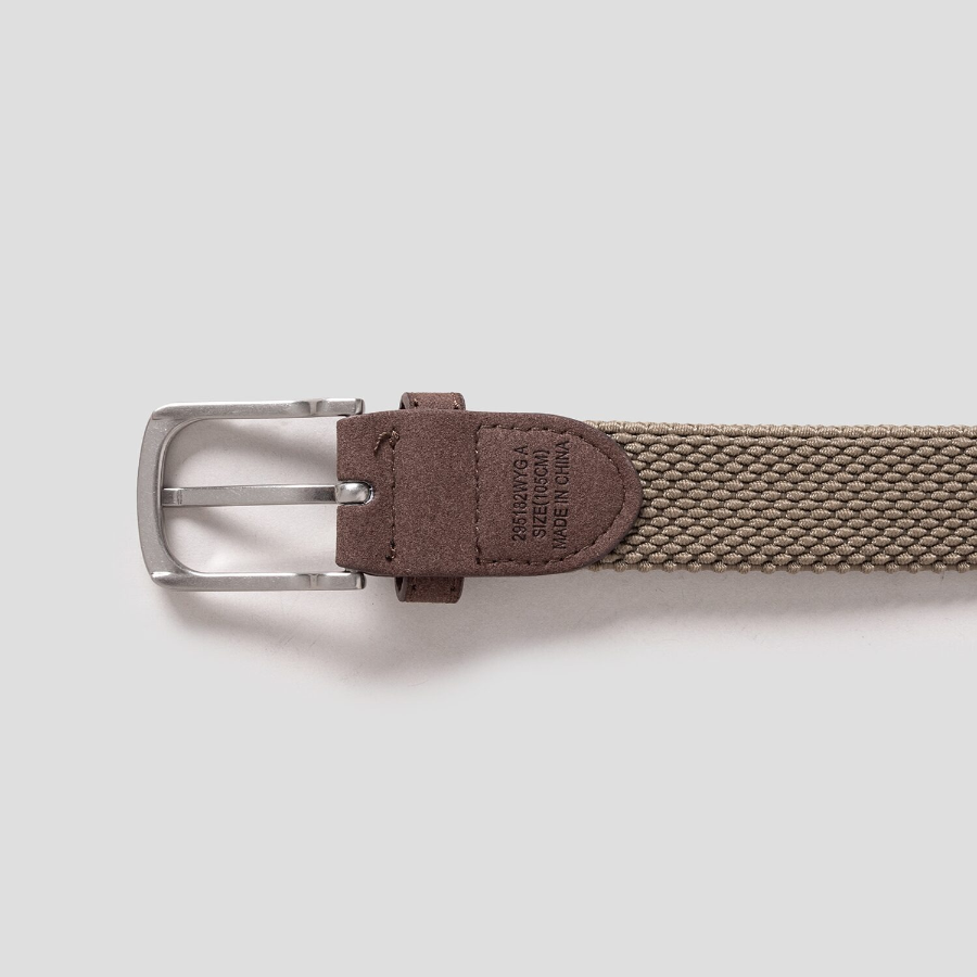 8 seconds 30mm Tube Style Elastane Belt — Beige