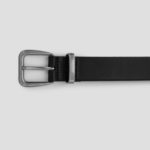8 seconds [Real Leather] 30mm Western Belt — Black