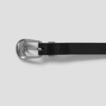 8 seconds [Real Leather] 20mm Slim Western Belt — Black