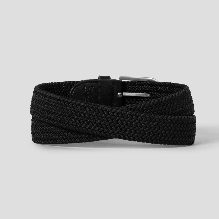 8 seconds 30mm Elastic Webbing Belt — Black