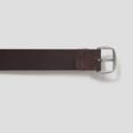 8 seconds 30mm Silver Rectangular Buckle Belt — Brown