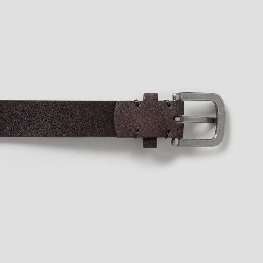 8 seconds 25mm Faux Suede Western Buckle Belt — Brown