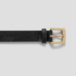 8 seconds 26mm Square Gold Buckle Belt — Black