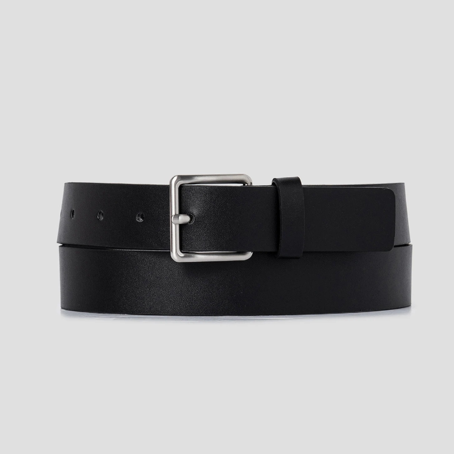 8 seconds 30mm Basic Square Buckle Belt — Black