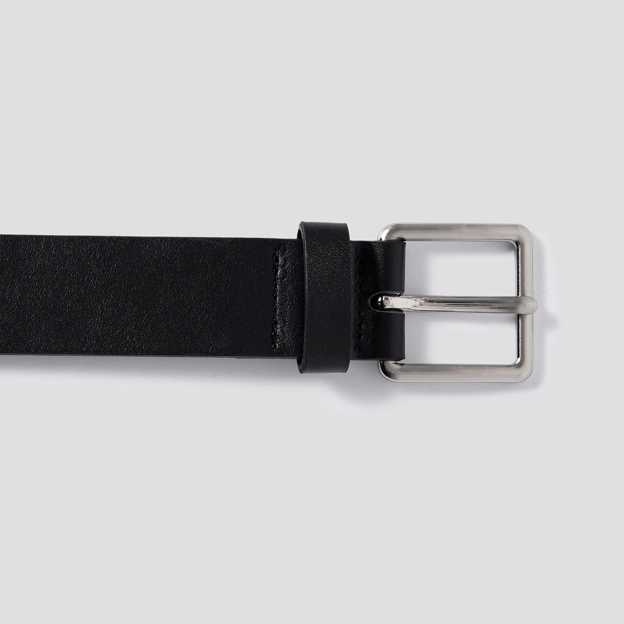 8 seconds 30mm Basic Square Buckle Belt — Black