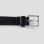 8 seconds 30mm Basic Square Buckle Belt — Black