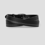 8 seconds 30mm Stitched Round Buckle Belt — Black