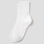 8 seconds Cotton Blend Mid-Length Solid Socks — White